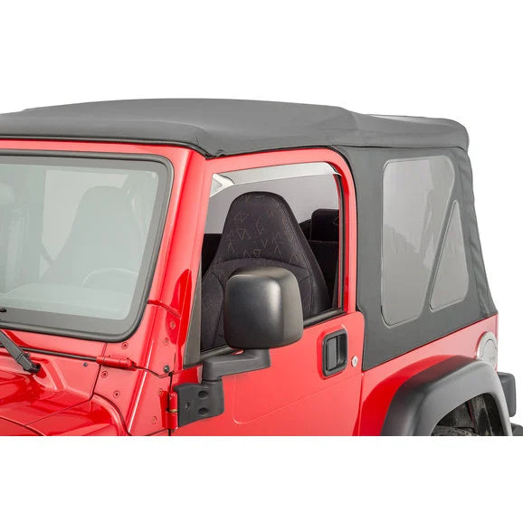 AVS 12642 Ventshade Window Deflectors in Stainless Steel for 97-06 Jeep Wrangler TJ & Unlimited