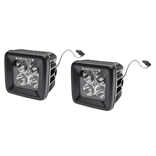 ZROADZ Z374814-KIT A-Pillar Lower LED Light Pod Mount Kit with 3" LED Light Pods for 07-18 Jeep Wrangler JK