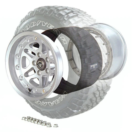 Hutchinson Wheels Rock Monster Wheel in Silver for 07-24 Jeep Wrangler JL, JK & Gladiator JT