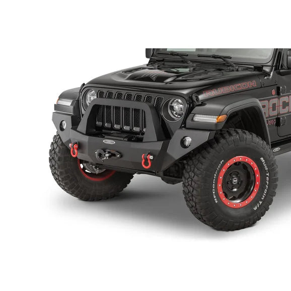 Rock Slide Engineering FB-F-100-JL Rigid Front Bumper with Bullbar & Winch Plate for 18-21 Jeep Wrangler JL & Gladiator JT