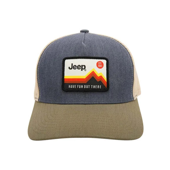 Load image into Gallery viewer, Jeep Merchandise Jeep Have Fun Out There Trucker Patch Hat
