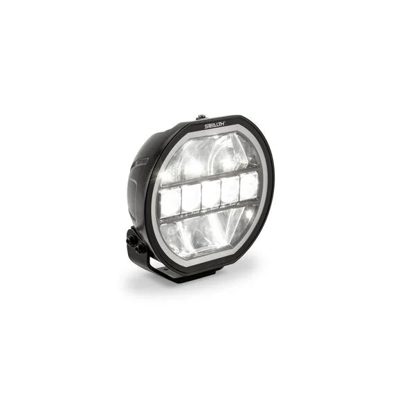 Load image into Gallery viewer, Quadratec STEALTH 7&quot; Round Auxiliary Light with Dual Function Amber/White DRL
