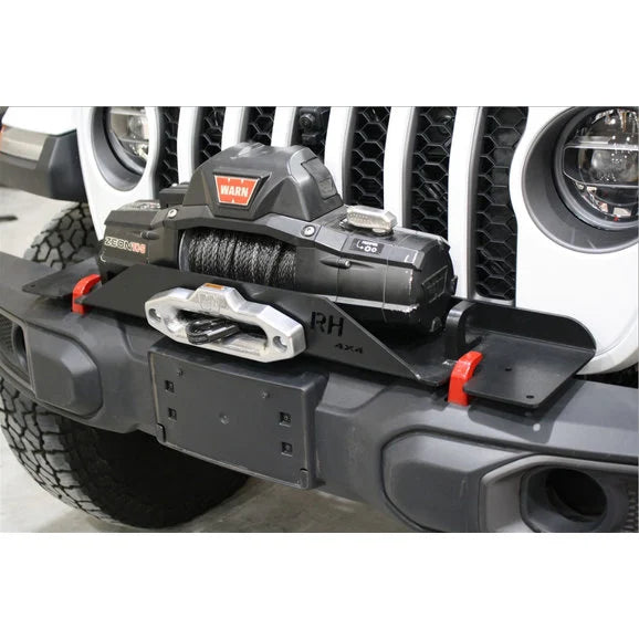 Load image into Gallery viewer, Rock Hard 4X4 RH-90205 Winch Mounting Plate for 18-24 Jeep Wrangler JL &amp; Gladiator JT with Factory Plastic Bumper
