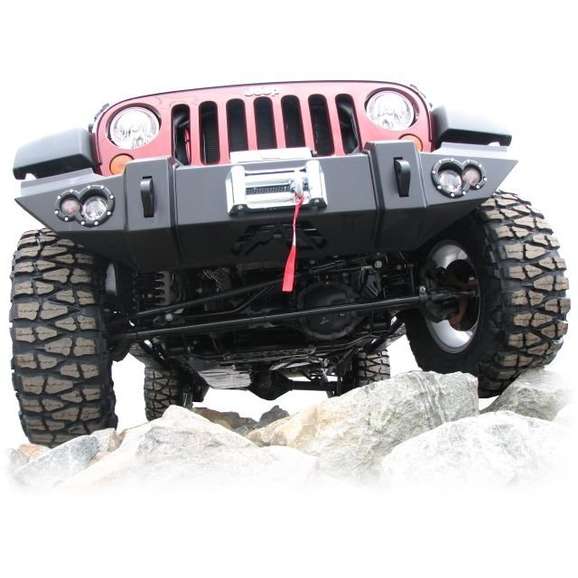 Load image into Gallery viewer, Fab Fours JK07-B1851-1 No Tube Front Bumper for 07-18 Jeep Wrangler JK
