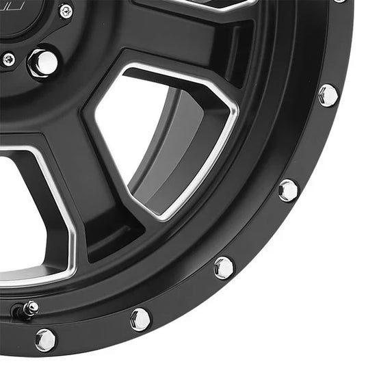 Pro Comp Sledge Series 43 in Black with Milled Edges for 07-24 Jeep Wrangler JL, JK & Gladiator JT