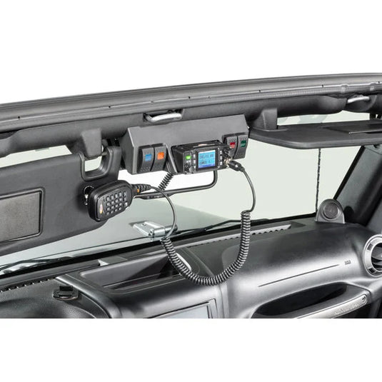 Daystar KJ71064BK GMRS Radio Upper Windshield Mount with Switches for 07-18 Jeep Wrangler JK