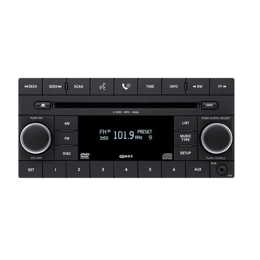 Mopar 5064921AF REQ AM/FM Stereo with Six-Disc CD/DVD Player for 2008 Jeep Wrangler JK