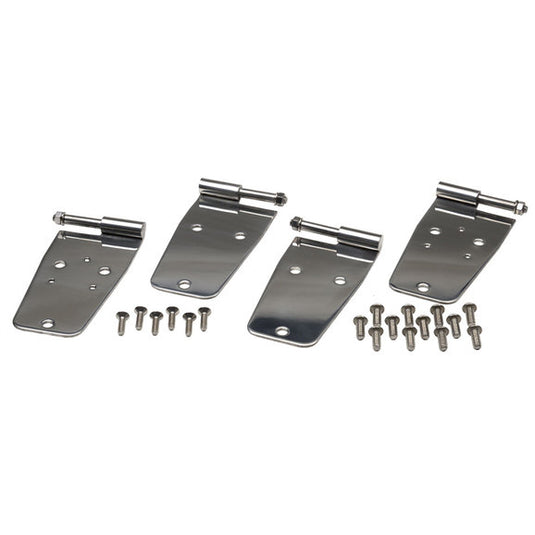 Kentrol Stainless Steel Full Door Hinges for 76-93 Jeep CJ & Wrangler YJ