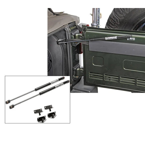 Warrior Products HL93114 HoodLift Hood & Tailgate Combo for 07-18 Jeep Wrangler JK with Mopar Power Buldge Hood