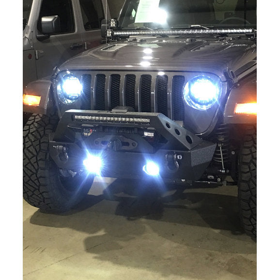 Load image into Gallery viewer, Quake LED QTE458 Halo 4&quot; LED Fog Lights for 07-18 Jeep Wrangler JK
