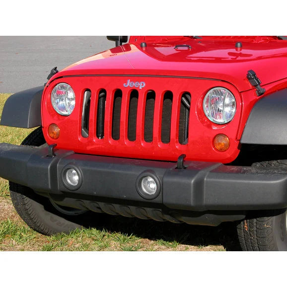 Load image into Gallery viewer, Rugged Ridge 11142.04 Front Euro Light Guards in Stainless Steel for 07-18 Jeep Wrangler JK
