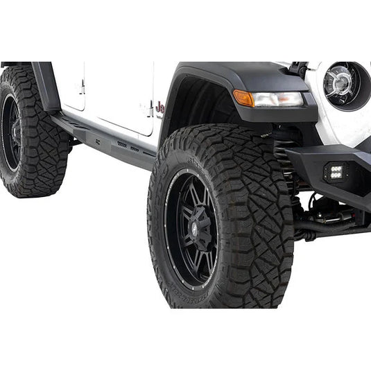 Rough Country 90801 Heavy Duty Rock Sliders for 18-24 Jeep Wrangler JL Unlimited 4-Door