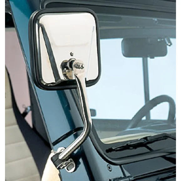 Load image into Gallery viewer, Crown Automotive RT30011 Stainless Steel Soft Door Mirror Set for 97-06 Jeep Wrangler TJ
