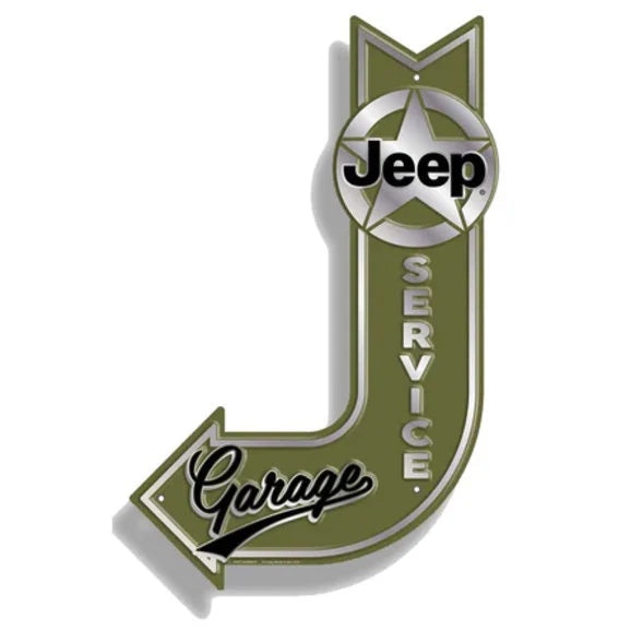 Jeep Merchandise SIGN-J-JarrowServGar Jeep Service Garage J-Arrow Sign