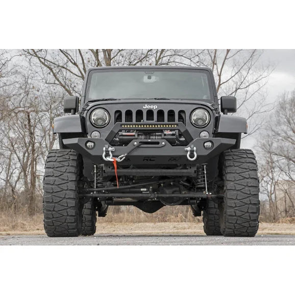 Load image into Gallery viewer, Rough Country 10596 Full Width Front LED Winch Bumper for 07-18 Jeep Wrangler JK
