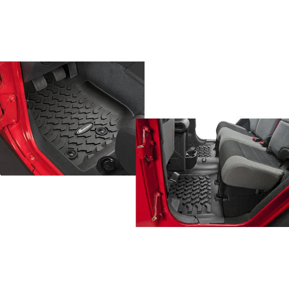 Load image into Gallery viewer, Quadratec Ultimate All Weather Front &amp; Rear Floor Liners for 14-18 Jeep Wrangler Unlimited JK 4 Door
