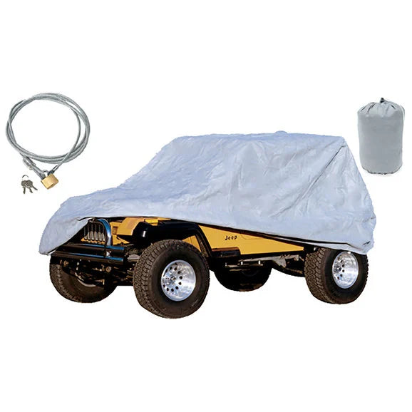 Rugged Ridge 13321.70 Heavy Duty 3 Layer Full Car Cover for 76-06 Jeep CJ-5, CJ-7, Wrangler YJ & TJ