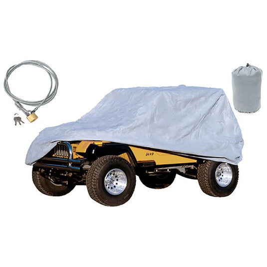 Rugged Ridge 13321.70 Heavy Duty 3 Layer Full Car Cover for 76-06 Jeep CJ-5, CJ-7, Wrangler YJ & TJ