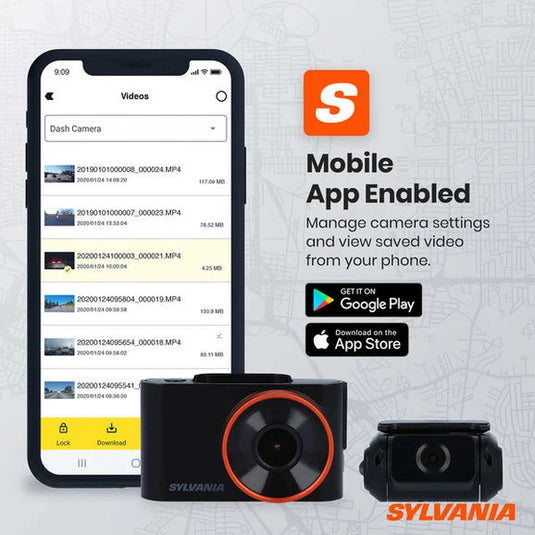 Sylvania RDSGHT_PRO_KT.BX Roadsight Dash Camera Pro and Rear Bundle