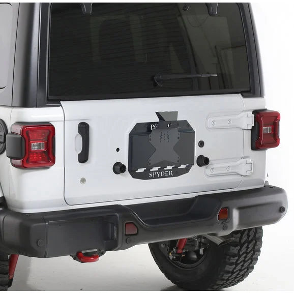 Load image into Gallery viewer, Poison Spyder 19-04-013P1 Tire Carrier Delete Plate with Camera and License Plate Mount for 18-20 Jeep Wrangler JL
