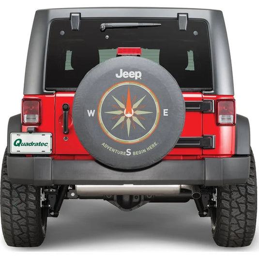 Mopar Jeep Logo Tire Cover Black Denim with 