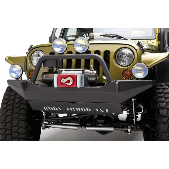 Load image into Gallery viewer, Body Armor JK-19531 4x4 Front High Clearance Bumper in Textured Black for 07-18 Jeep Wrangler JK
