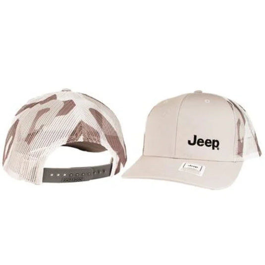 Jeep Merchandise Jeep Logo Richardson Trucker Hat in Gray & Camo