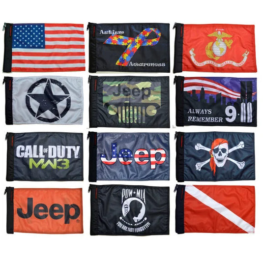 Forever Wave Interchangeable Flag System Mount Sleeves for Jeep Vehicles