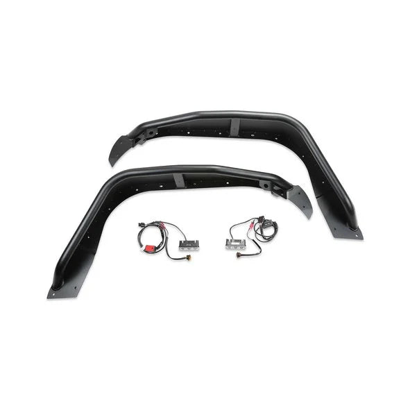 Fabtech FTS24212 Front Steel Tube Fenders for 18-24 Jeep Wrangler JL and Gladiator JT