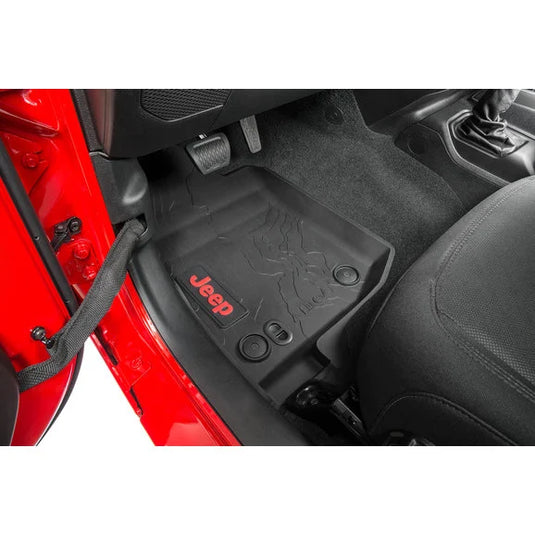 Mopar All-Weather Front & Rear Floor Liner Set for 18-24 Jeep Wrangler JL Unlimited