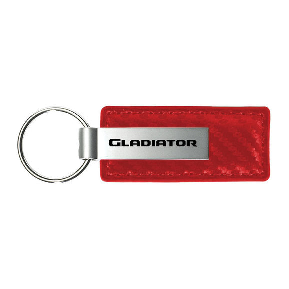 Load image into Gallery viewer, Automotive Gold Carbon Fiber Leather Gladiator Keychain
