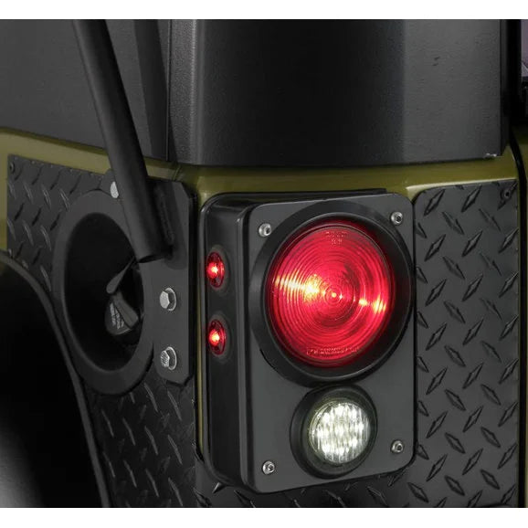 Load image into Gallery viewer, Warrior Products 2960 Steel Tail Lights for 07-18 Jeep Wrangler JK
