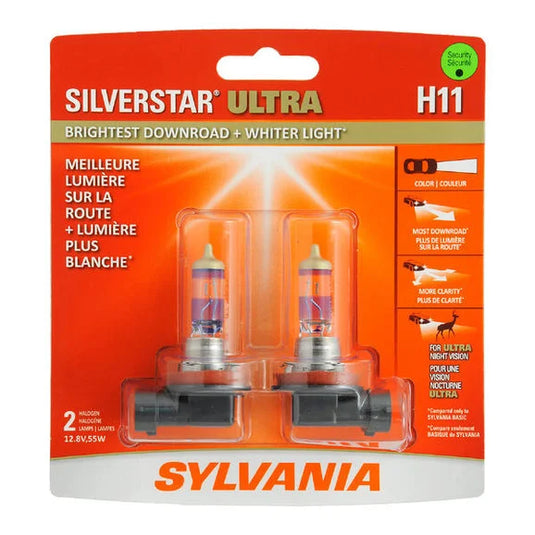 Sylvania H11SU.BP2 #H11 SilverStar Ultra Halogen Headlight Bulb 2 Pack