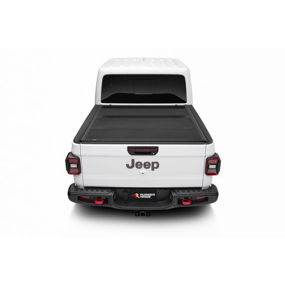 Load image into Gallery viewer, Rugged Ridge 13550.24 Armis Hard Folding Bed Cover with LINE-X for 20-24 Jeep Gladiator JT
