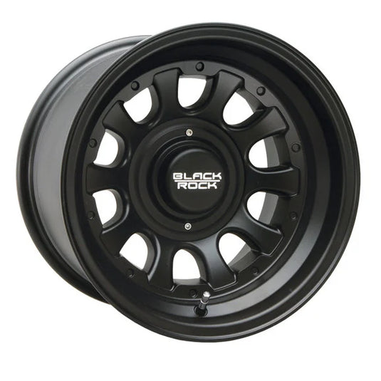 Black Rock Type D Series 909 Wheels in Satin Black for 84-06 Wrangler YJ, TJ, Cherokee XJ, Grand Cherokee ZJ, Comanche MJ