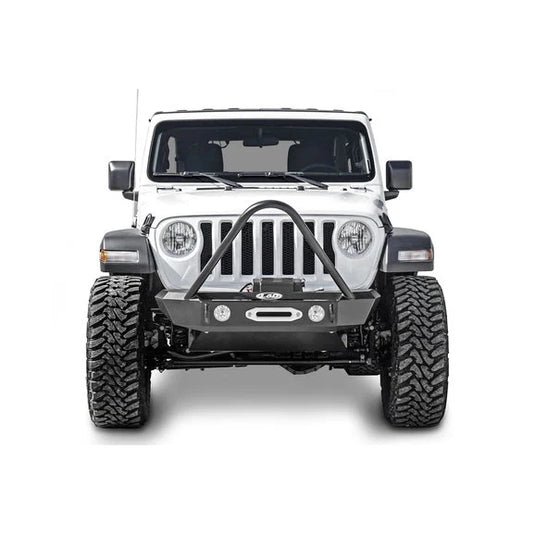 LoD Offroad Signature Series Shorty Front Bumper with Stinger and D-Ring Tabs for 18-24 Jeep Wrangler JL & Gladiator JT