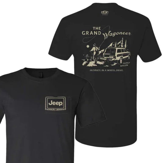 Jeep Merchandise Men's Jeep Vintage Wagoneer T-Shirt in Black