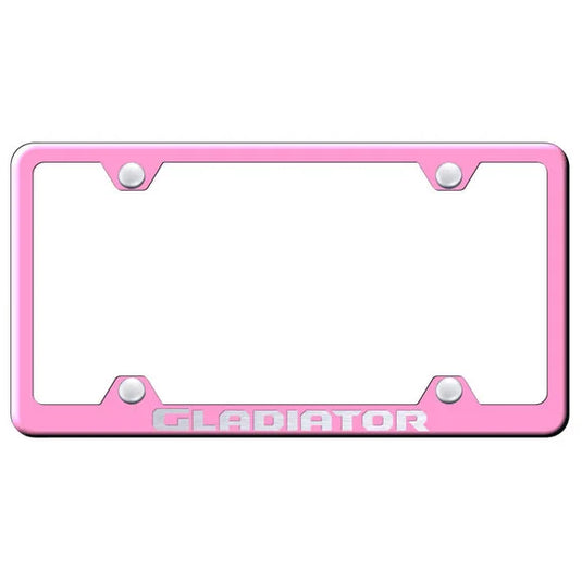 Automotive Gold Laser Etched Stainless Gladiator License Plate Frame