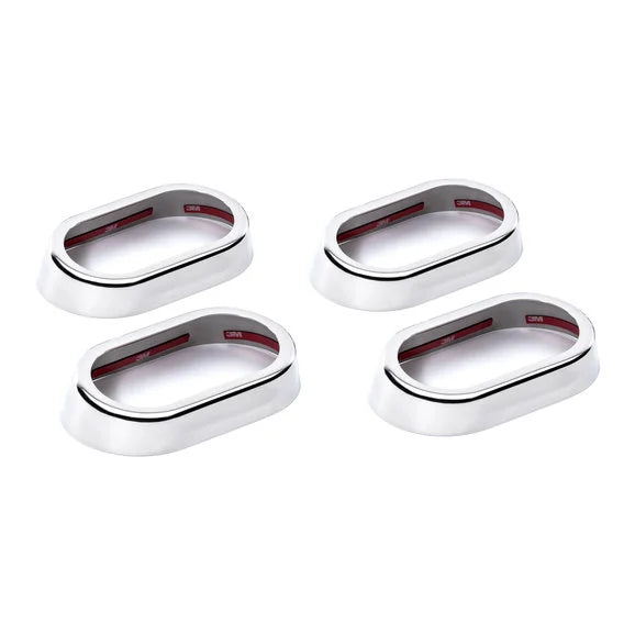 Kentrol 30015 Stainless Steel Interior Door Handle Bezels for 07-10 Jeep Wrangler Unlimited JK 4 Door