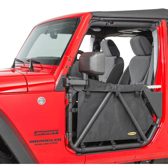 Load image into Gallery viewer, Quadratec 62033 Door Fill Plates with Bumpers for 07-18 Jeep Wrangler JK with Automatic Mirror Movers
