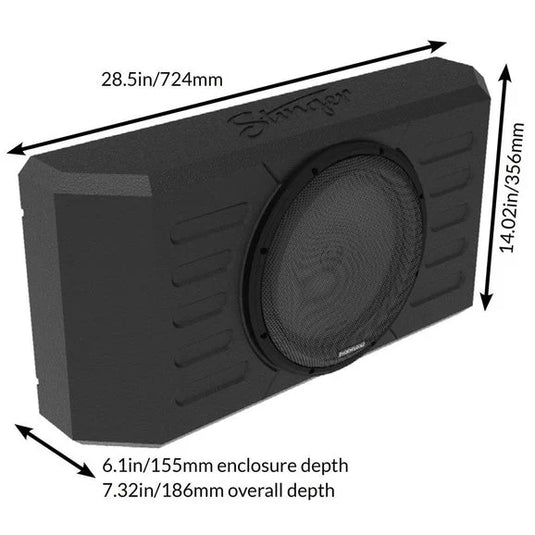 Stinger Off-Road TXJWB12 Swing Gate-Mounted 12" Subwoofer Enclosure for 07-24 Jeep Wrangler JL, JK