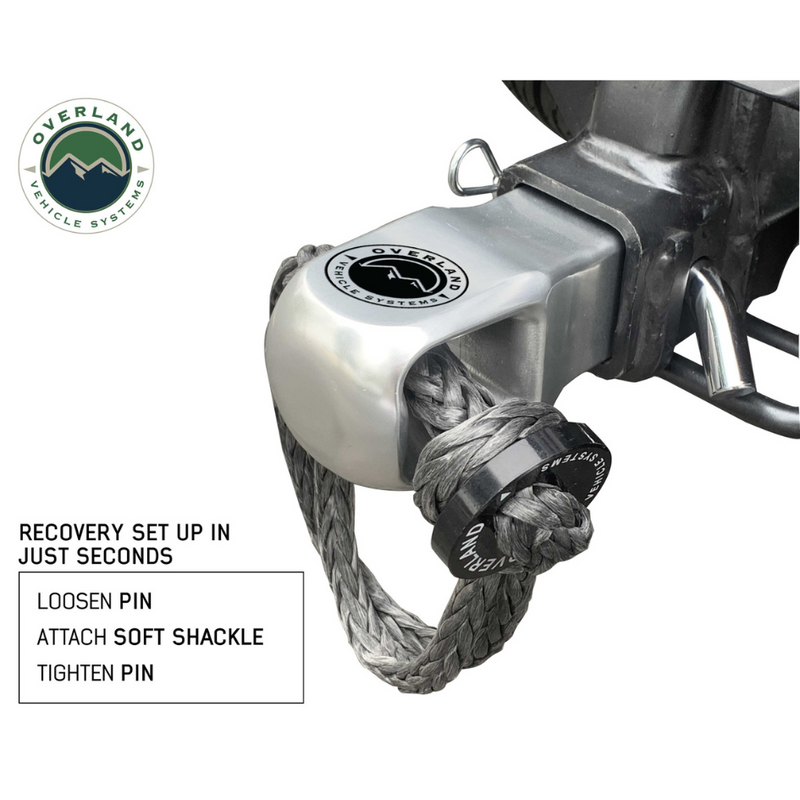 Load image into Gallery viewer, Soft Shackle 5/8&quot; With Collar 44,500 Lb. And Aluminum Receiver Mount Combo Kit
