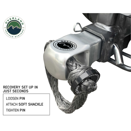 Soft Shackle 5/8" With Collar 44,500 Lb. And Aluminum Receiver Mount Combo Kit