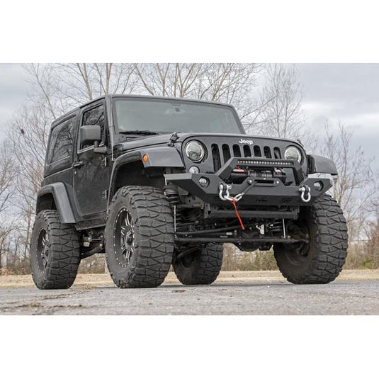 Rough Country 10596 Full Width Front LED Winch Bumper for 07-18 Jeep Wrangler JK