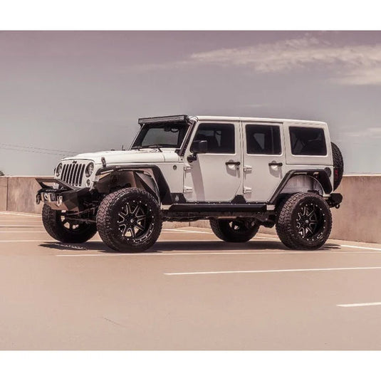 Road Armor 507LFF0Z Stealth Body Armor Inner Front Fender Liners for 07-18 Jeep Wrangler JK- Bare Stainless Steel