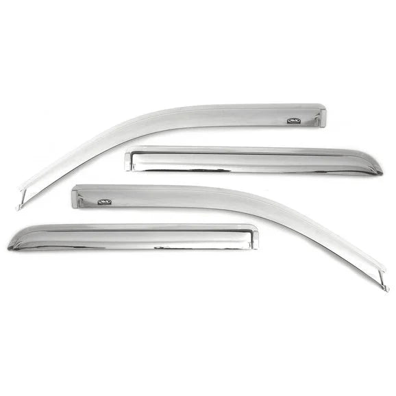 AVS 684981 Window Deflector Ventvisor Stick-On 4pc. Set in Chrome for 14-21 Jeep Cherokee KL