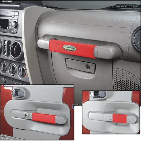 Quadratec Neoprene Grab Bar & Door Handle Wraps for 07-10 Jeep Wrangler Unlimited JK 4 Door