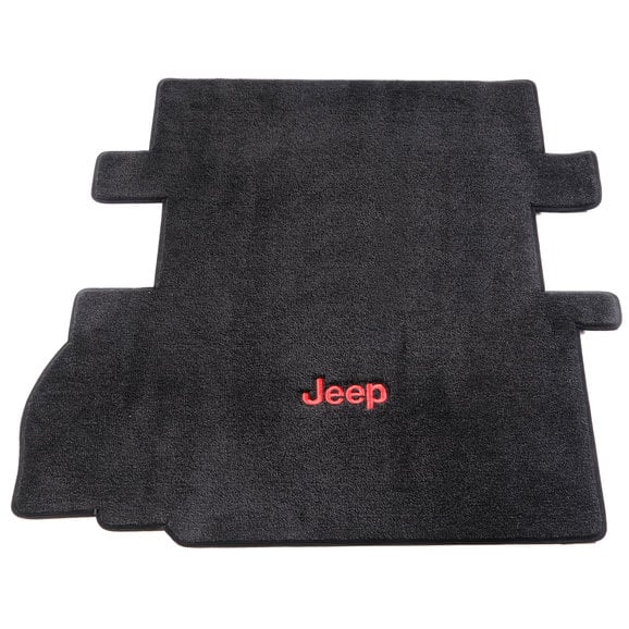 Load image into Gallery viewer, Lloyd Mats Custom Rear Cargo Mat with Jeep Logo Embroidery for 07-10 Jeep Wrangler JK 2 Door with Subwoofer
