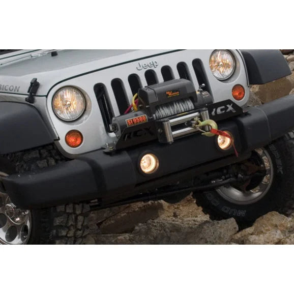 Load image into Gallery viewer, Rough Country Winch Mounting Plate for 07-18 Jeep Wrangler JK with Factory Plastic Front Bumper
