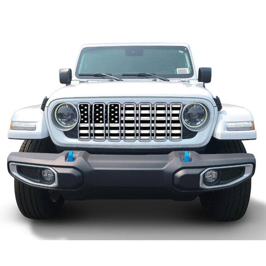 Under The Sun Inserts American Flag Series Grille Insert for 24 Jeep Wrangler JL and Gladiator JT